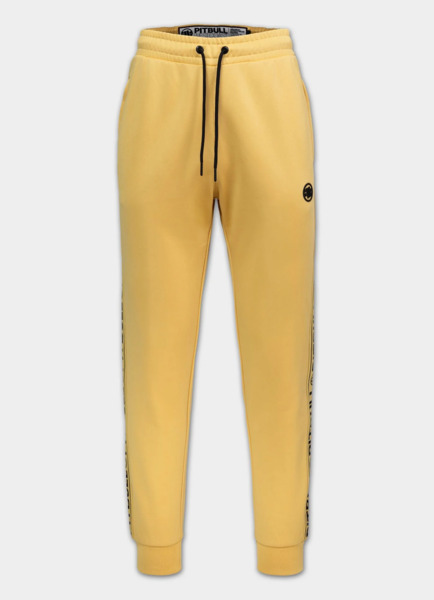 Spodnie dresowe PIT BULL "TAPE LOGO" - żółty