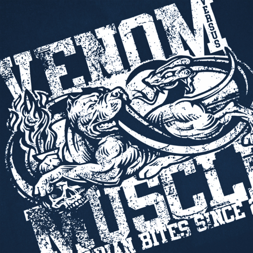 Koszulka Pretorian "Venom vs Muscle" - granatowa