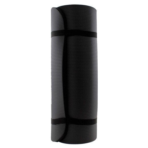 Gruba mata do ćwiczeń fitness Beltor NBR 1,5 cm - czarna