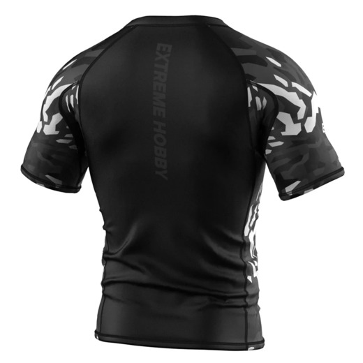 Short sleeve rashguard Extreme Hobby | BLACK PANTHER - czarny/biały