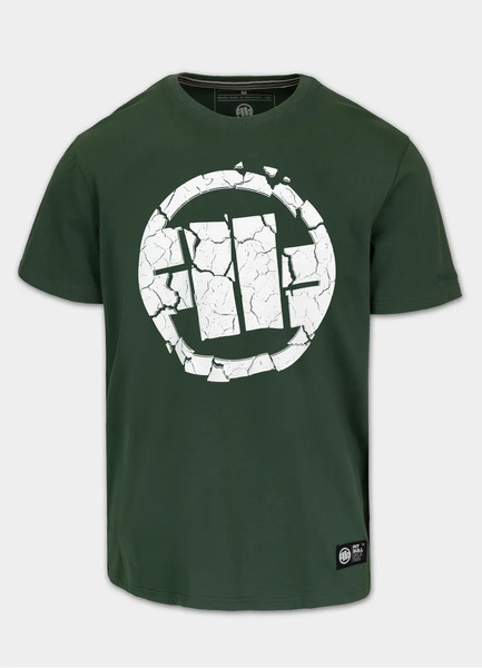  Men&#39;s Garment Washed T-shirt &quot;SCRATCH&quot; - green