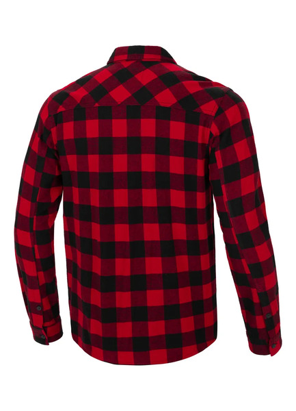 Flannel shirt "Mitchell" PIT BULL - red/black