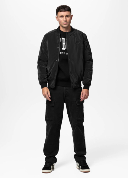 PIT BULL &quot;MANOLITO&quot; transitional baseball jacket - black/black