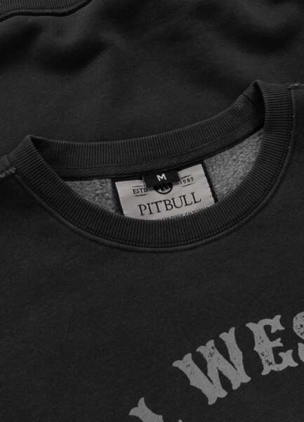 Bluza PIT BULL Washed "STRENGTH & RESPECT" - ciemny grafit