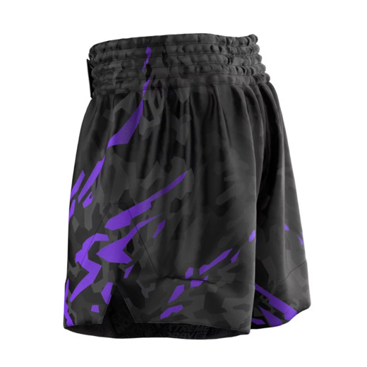 Extreme Hobby Muay Thai Shorts | BLACK PANTHER - Black/Purple