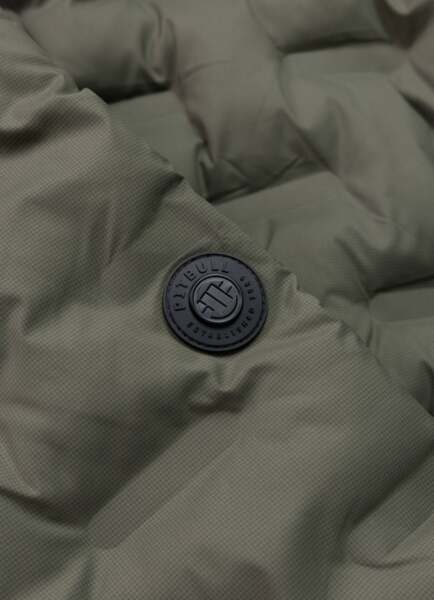 Kurtka zimowa PIT BULL pikowana z kapturem "FISK" - oliwkowy