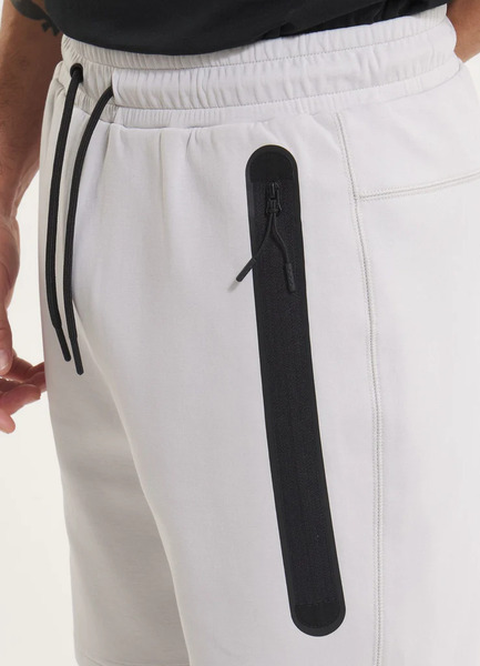  PIT BULL men's sweat shorts "DOGWOOD POCKET" - white and blue