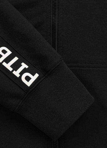 Bluza męska rozpinana z kapturem PIT BULL "TAPE PARKER" - czarny