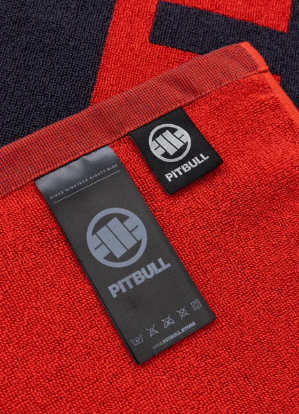 PIT BULL &quot;HILLTOP&quot; Bath Towel - Graphite/Fire Red