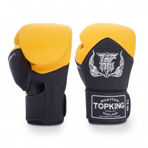 RĘKAWICE BOKSERSKIE TOP KING TKBGBL-01 "Blend" (252) yellow/black "K"