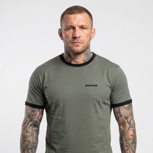 Pretorian Ringer "Pretorian" 3D T-Shirt - Khaki