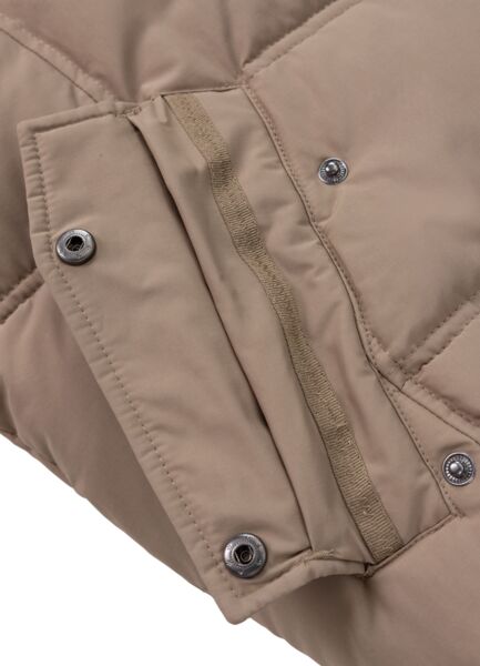 Kurtka zimowa męska z kapturem PIT BULL "BURNT" - ciemny piaskowy