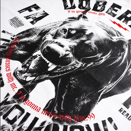 Dobermans Aggressive T-shirt "BIGDOG TS406" - white
