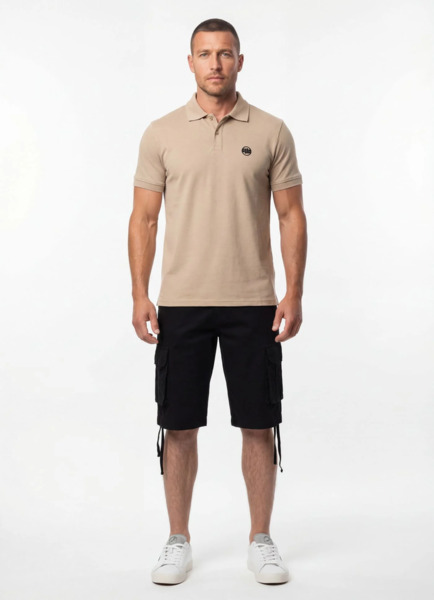 PIT BULL Jersey 210 "Logo" Polo Shirt - Sand