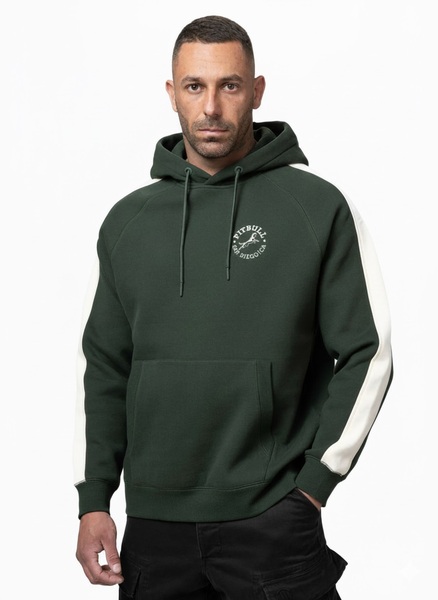 Bluza męska z kapturem PIT BULL "SAN DIEGO CA" - ciemny zielony