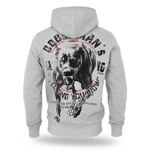 Dobermans Aggressive "BIGDOG BZ406" Zip-Up Hoodie - Gray