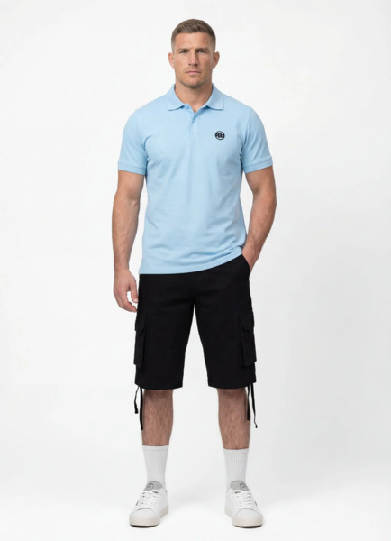 PIT BULL Jersey 210 "Logo" Polo Shirt - Light Blue