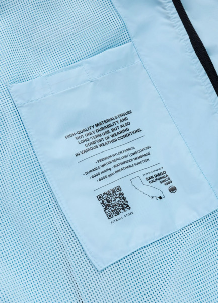 Kurtka przejściowa PIT BULL "Athletic Tape" - błękitny