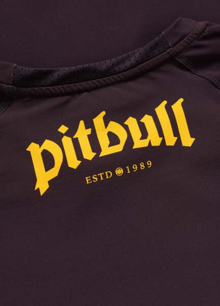 Rashguard PIT BULL "LOGO PALMS" - brązowy
