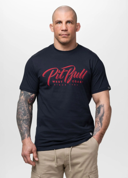 Koszulka męska PIT BULL "EL JEFFE" - ciemny granatowy