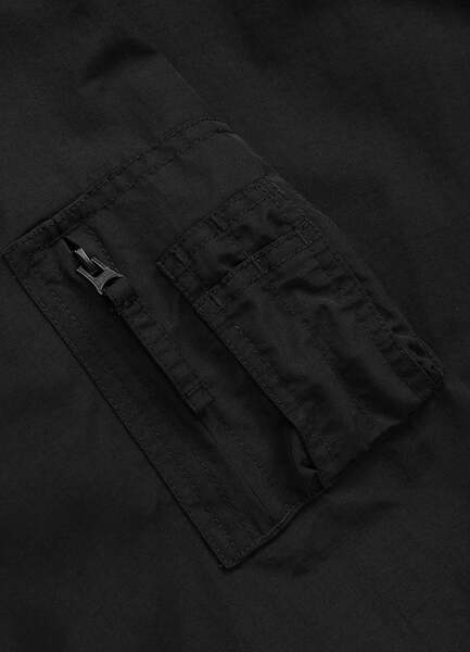 PIT BULL "MEANDRO" transitional hooded kangaroo jacket - black