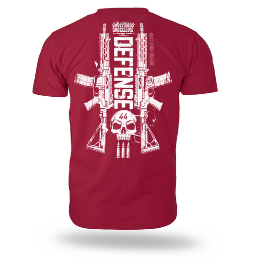 Koszulka T-shirt Dobermans Aggressive "DEFEND YOUR LAND TS418" - czerwona