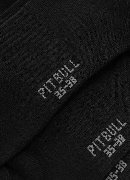 PIT BULL High Crew HILLTOP Thin Socks 3-Pack - Black/Gray