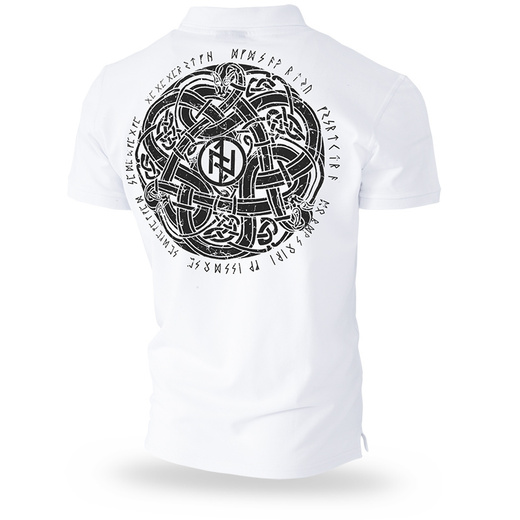 Dobermans Aggressive Polo Shirt "CELTIC III" TSP139 - white