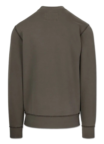 Men's PIT BULL washed "HACKETT" sweatshirt - olive