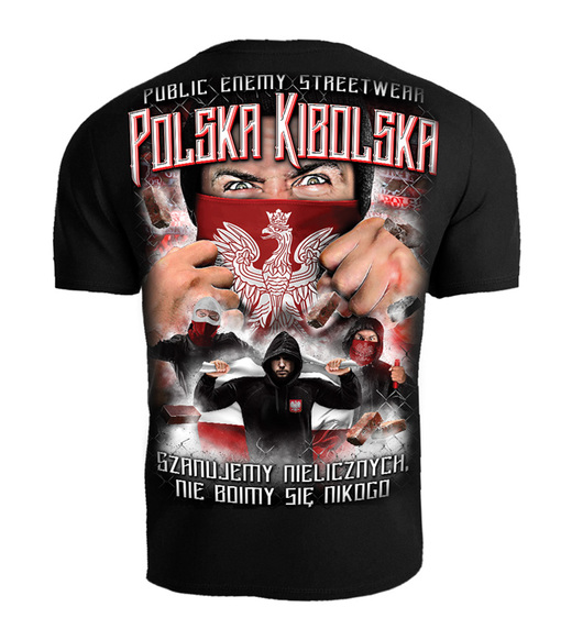 T-shirt "Polska Kibolska" streetwear - black