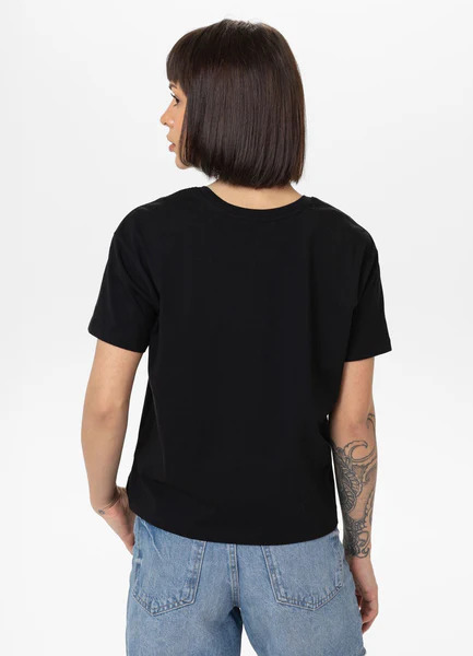 Koszulka damska Oversize PIT BULL "HEART" - czarny