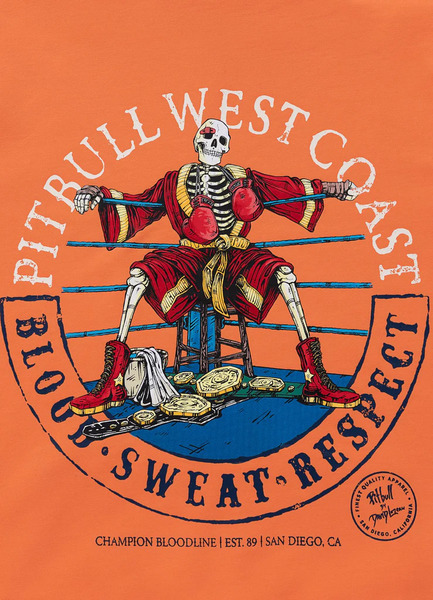 Bluza z kapturem PIT BULL "BLOODLINE II" - pomarańczowy