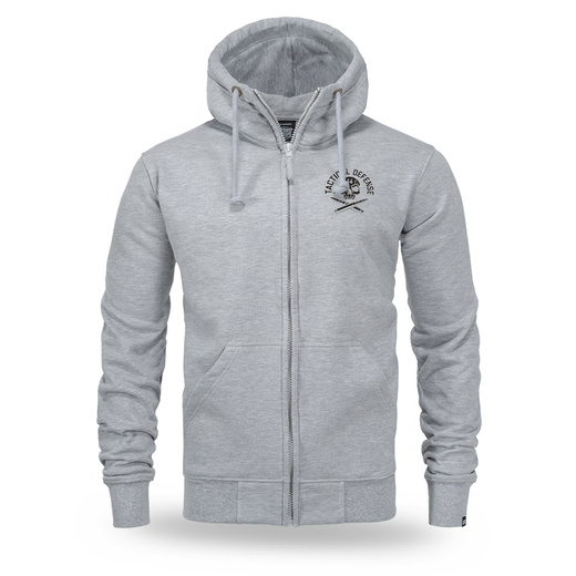Dobermans Aggressive "TACTICAL DEFENSE BZ399" Zip-Up Hoodie - Gray