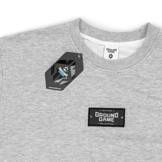 Bluza bez kaptura Crewneck Ground Game "Essential" - szary melanż