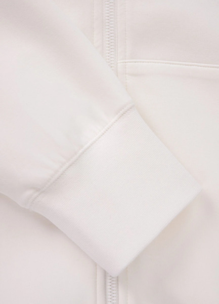Bluza rozpinana z kapturem PIT BULL "SAMPSON" - off white