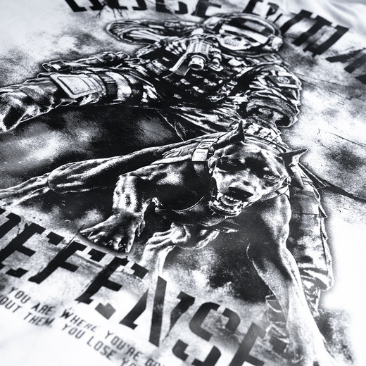 Koszulka T-shirt Dobermans Aggressive "DOBERMAN'S DEFENSE TS422" - brązowa