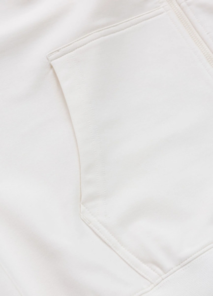 Bluza męska rozpinana z kapturem PIT BULL "TAPE PARKER" - off white