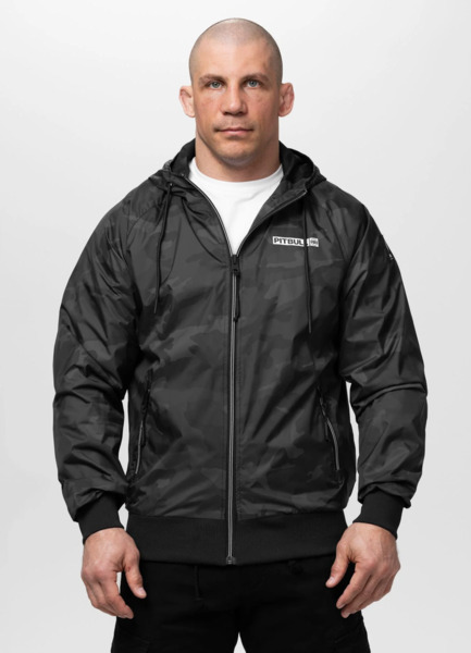 Kurtka przejściowa PIT BULL "Athletic Logo II" - all black camo