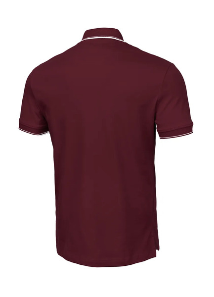 Polo Shirt PIT BULL "Pique" Stripes Regular - burgundy