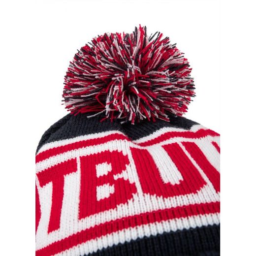 Winter hat PIT BULL &quot;Fleming II&quot; - navy blue / red