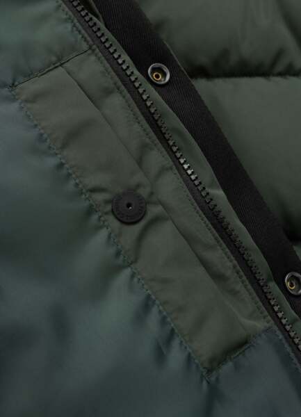 PIT BULL "AMALIA" quilted winter jacket with hood - dark green