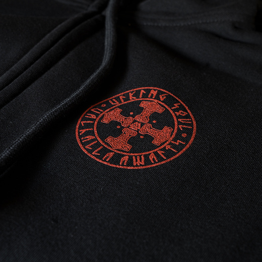 Dobermans Aggressive &quot;THORS CROSS BCZ386&quot; Zip-Up Sweatshirt - Black