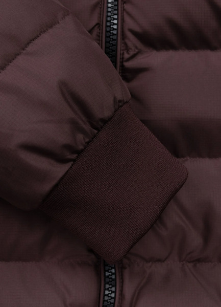 Kurtka zimowa pikowana z kapturem PIT BULL "DILLON" - bordowy