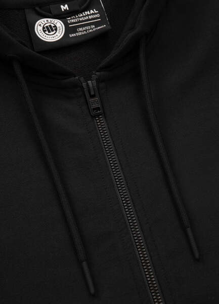 Bluza rozpinana z kapturem PIT BULL "SMALL LOGO NUGGET" - czarny