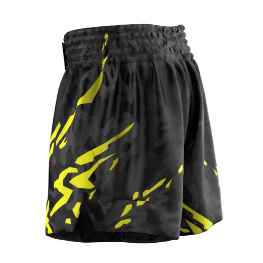 Spodenki muay thai Extreme Hobby | BLACK PANTHER - czarny/żółty