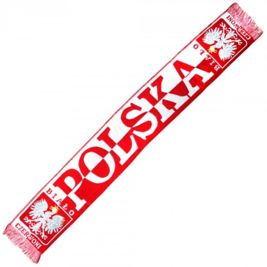 Szalik Polska Biało Czerwony Orzeł