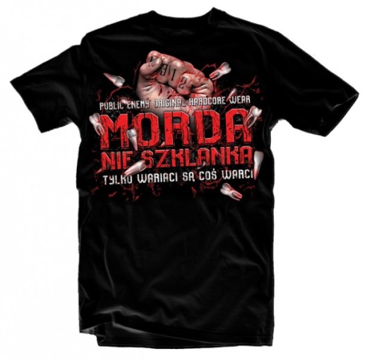 Koszulka T-shirt "Morda nie szklanka" odzież uliczna