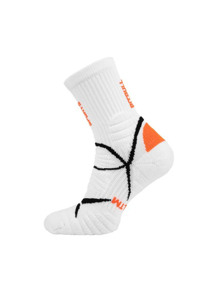 PIT BULL &quot;Long&quot; socks - white / orange