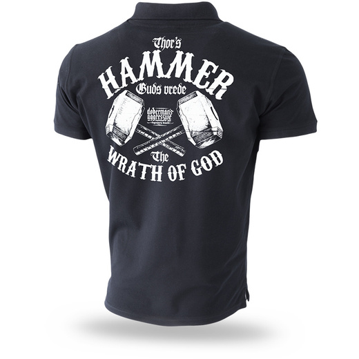 Polo Koszulka Dobermans Aggressive "THOR HAMMER" TSP298 - czarna