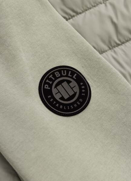 Kurtka hybrydowa przejściowa z kapturem PIT BULL "PALOMAR" - szałwiowy